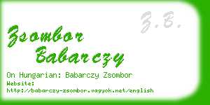 zsombor babarczy business card